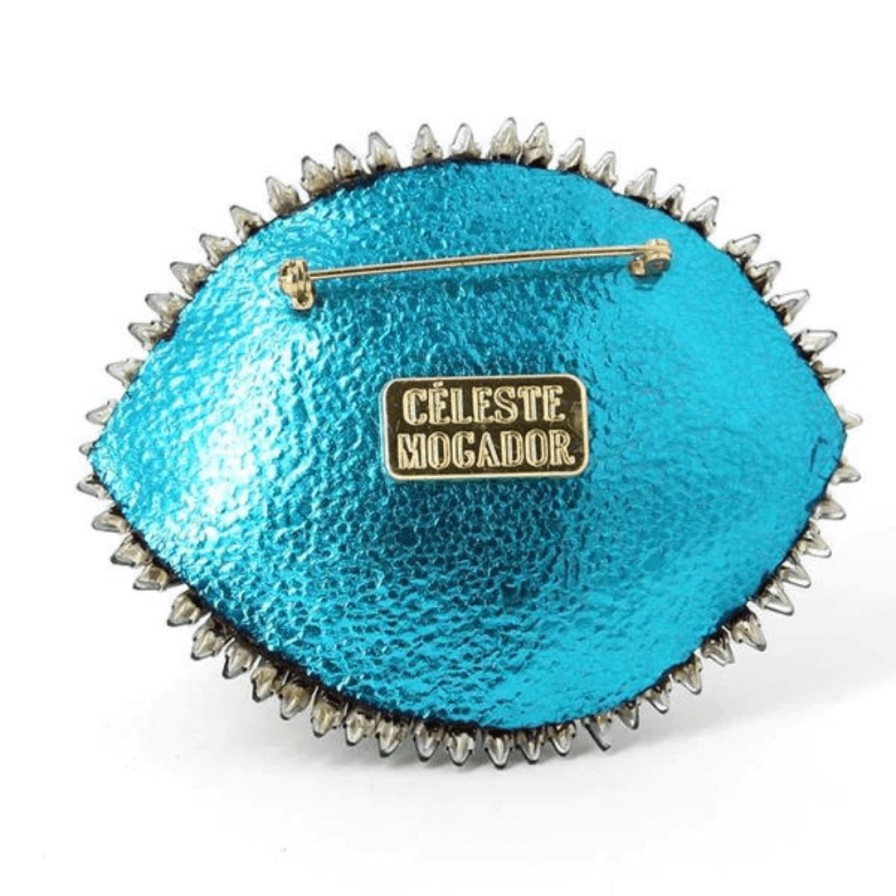 CELESTE MOGADOR Jewellery | Hollywood Eye Brooch Turquoise