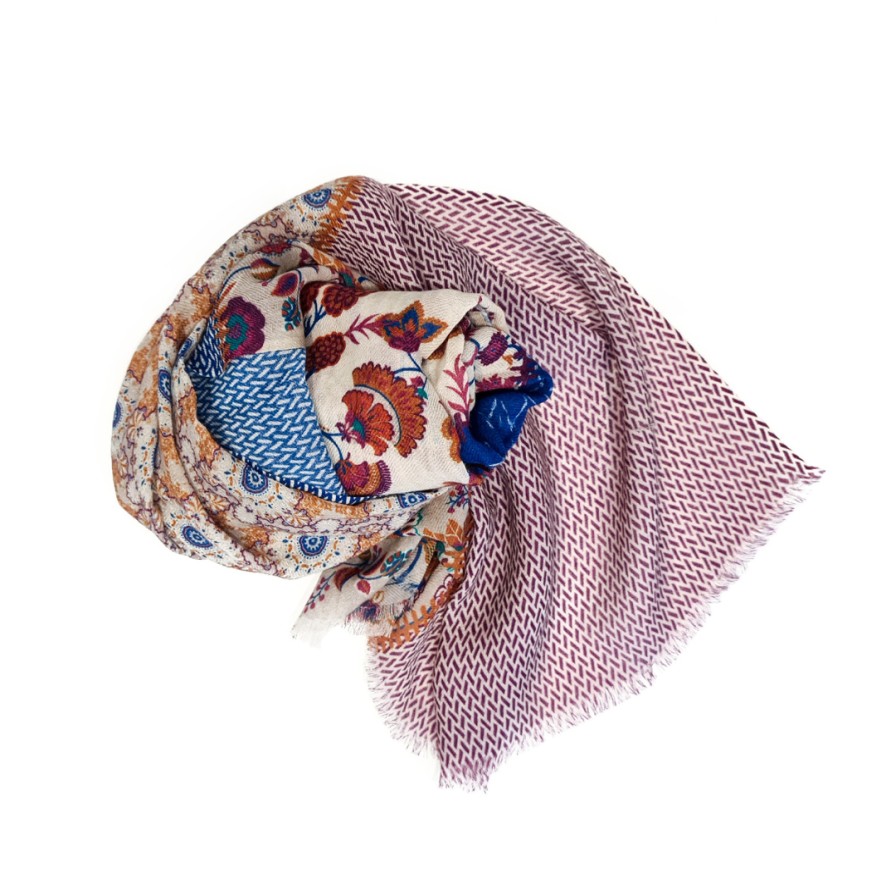 Leathersmith of London Scarves | Wine Blue Scarf