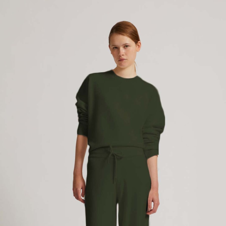 YVES SALOMON Knitwear | Pullover Wool Knit Military Green