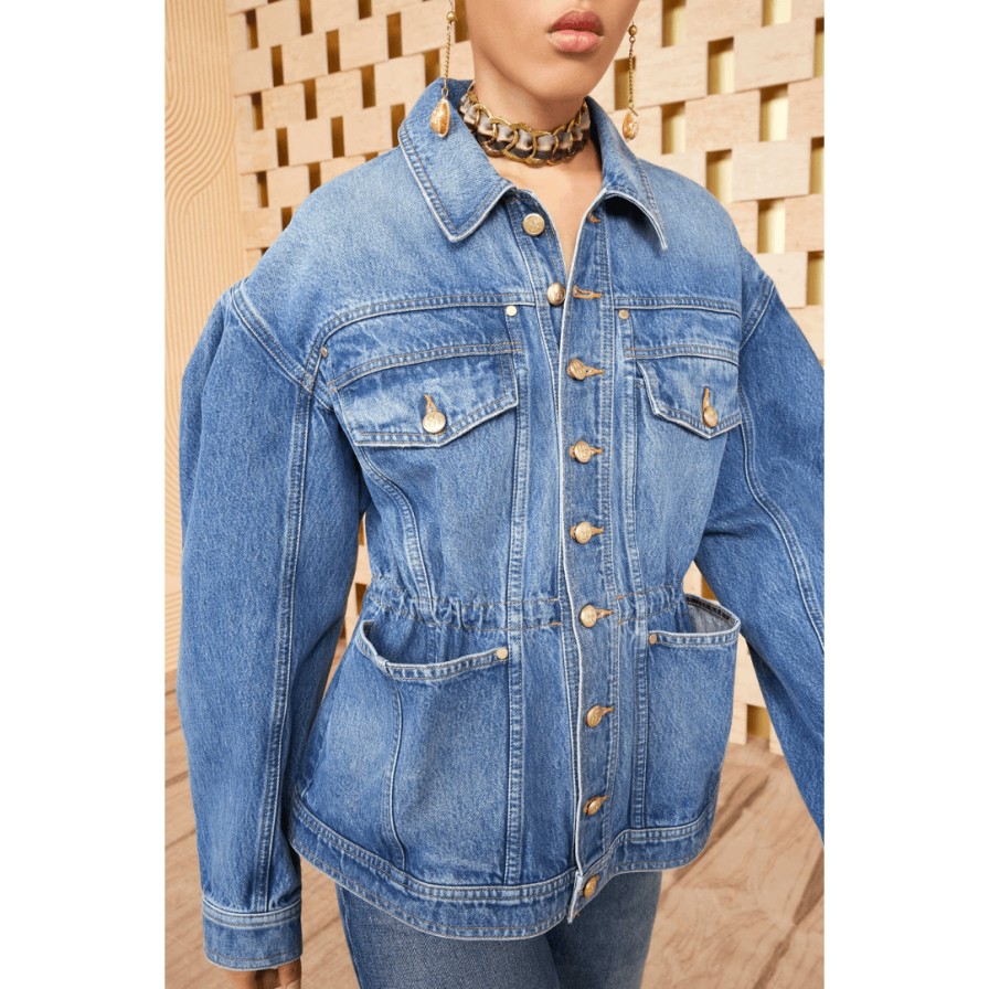 ULLA JOHNSON Jackets | The Odette Jacket Indigo