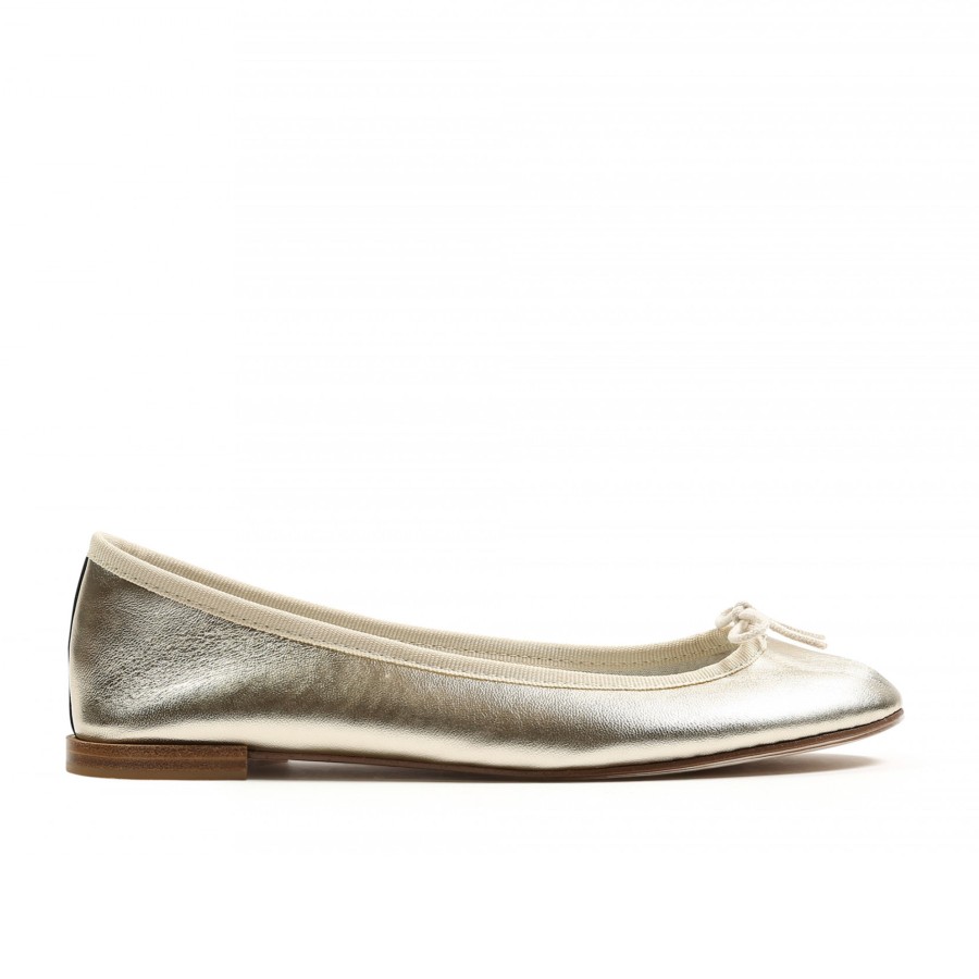 Repetto Shoes | Cendrillon Leather Ballerina - Metallic Gold