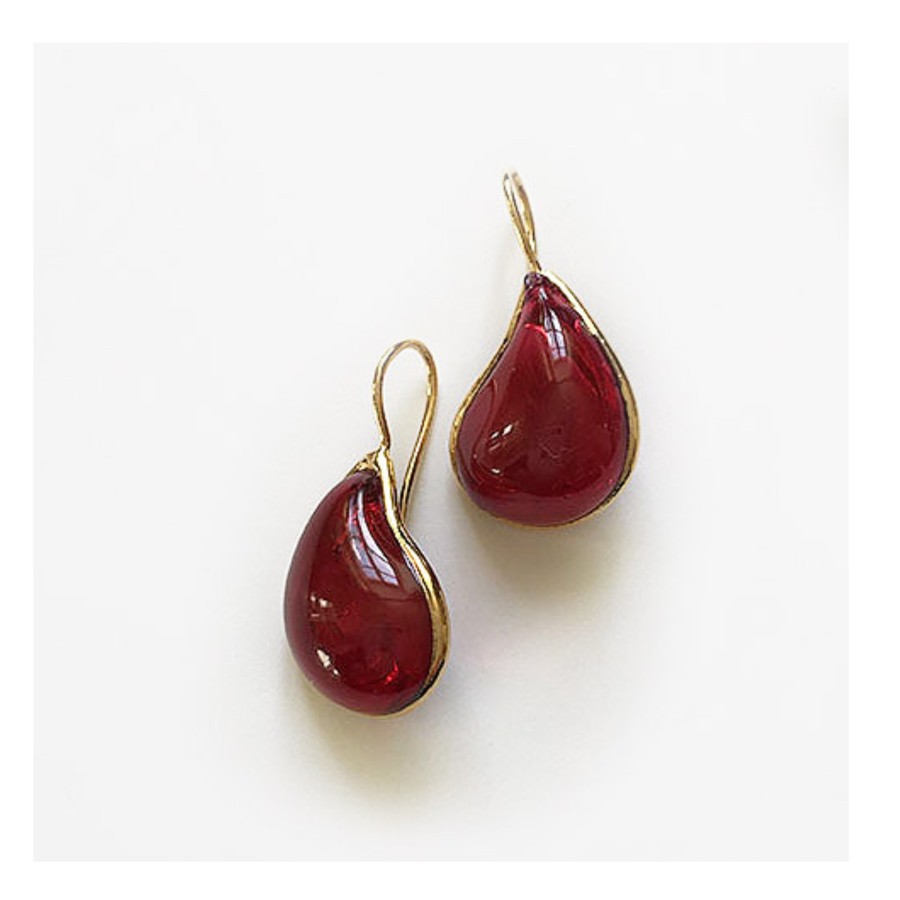 Loulou de la Falaise Jewellery | Simple Earrings - Rouge