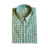 Leathersmith of London Shirts | 5426 Checked Green Shirt