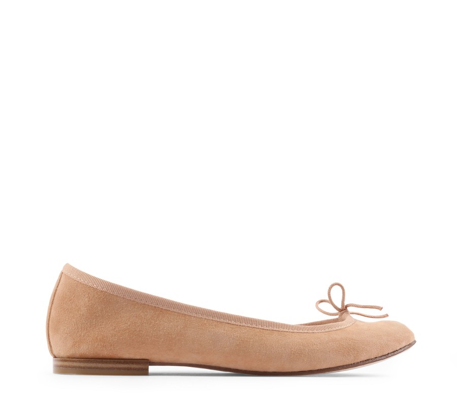 Repetto Shoes | Cendrillon Suede Leather Ballerina - Nude