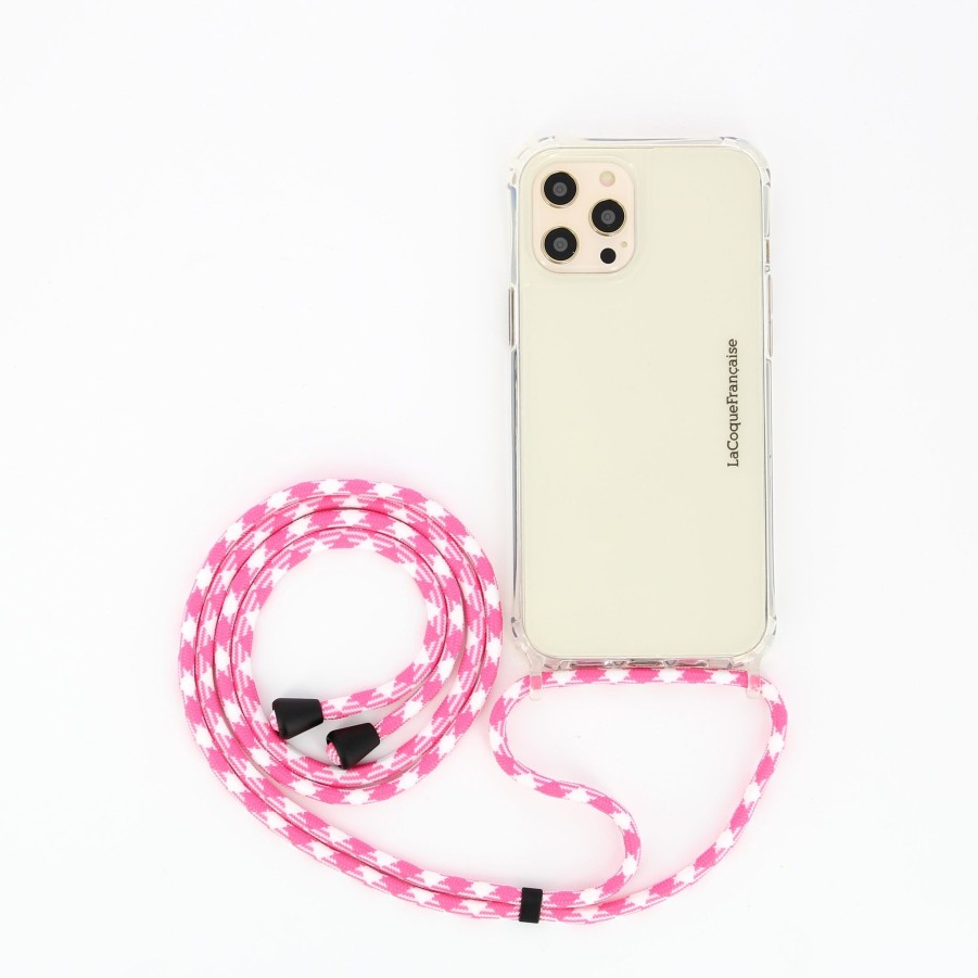 LA COQUE FRANCAISE Phone Chains | Cordon Phone Chain - Pink & White