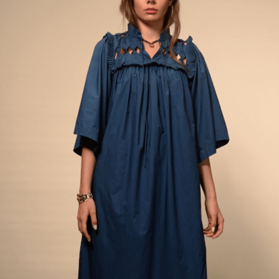 V DE VINSTER Dresses | Birdy Dress Blue