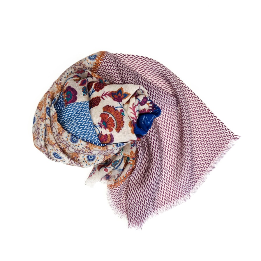 Leathersmith of London Scarves | Wine Blue Scarf