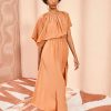 ULLA JOHNSON Dresses | Tahlia Dress Chestnut