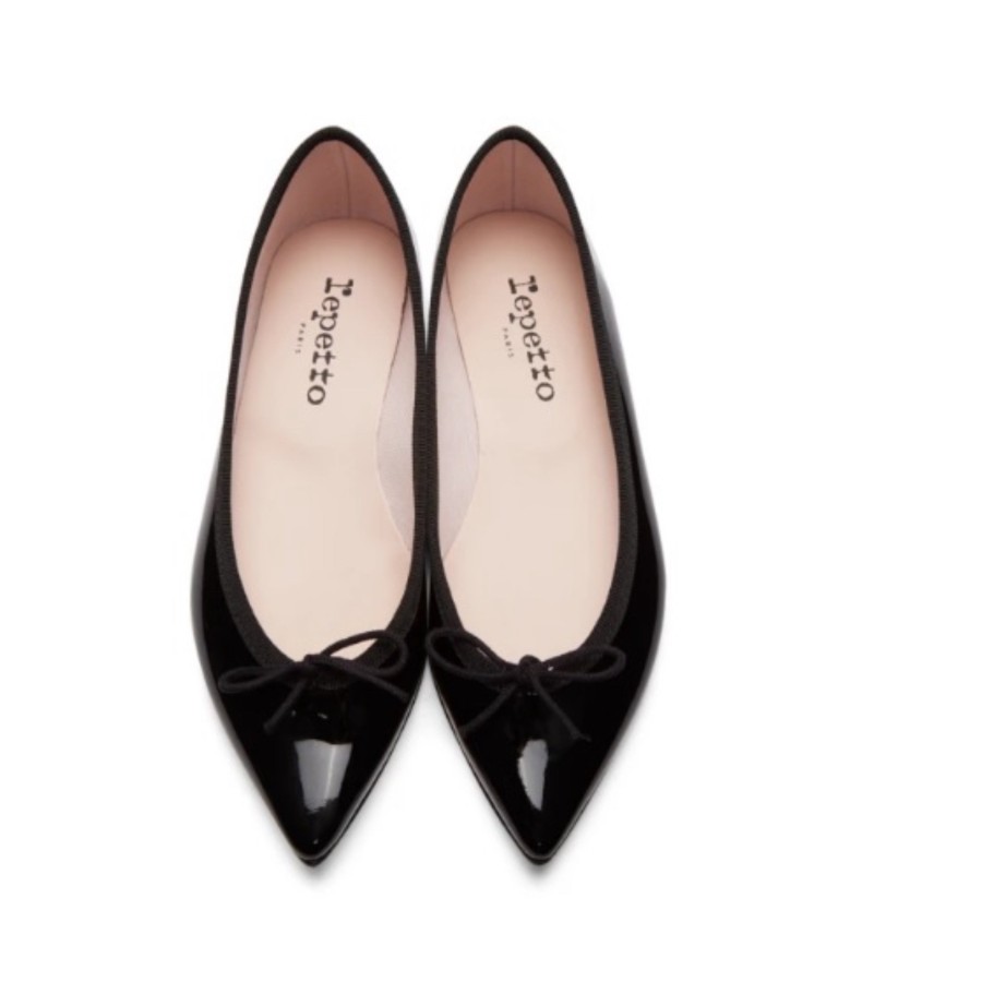 Repetto Shoes | Brigette Ball Patent Leather Ballerina - Black