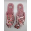 Razgulyaev Blagonravova Shoes | Milana Embroidered Velvet Bow Mules - Pink