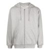 Leathersmith of London Knitwear | Zip Hoodie Boxer Grey