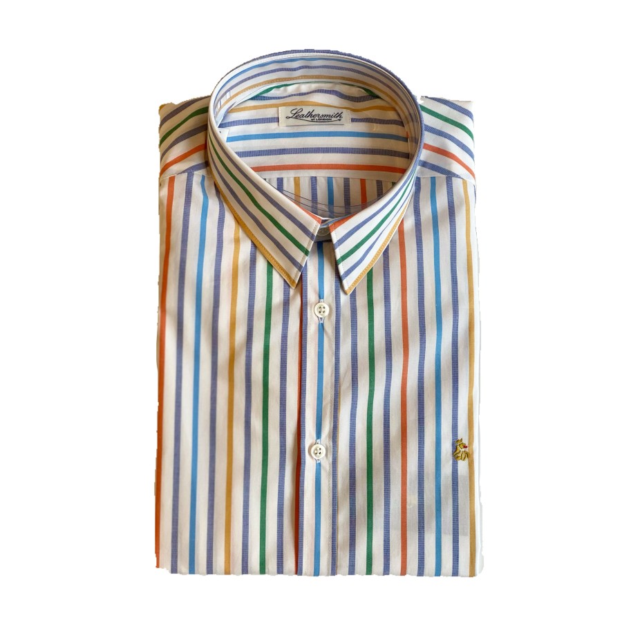 Leathersmith of London Shirts | 5260 Striped Multi Shirt