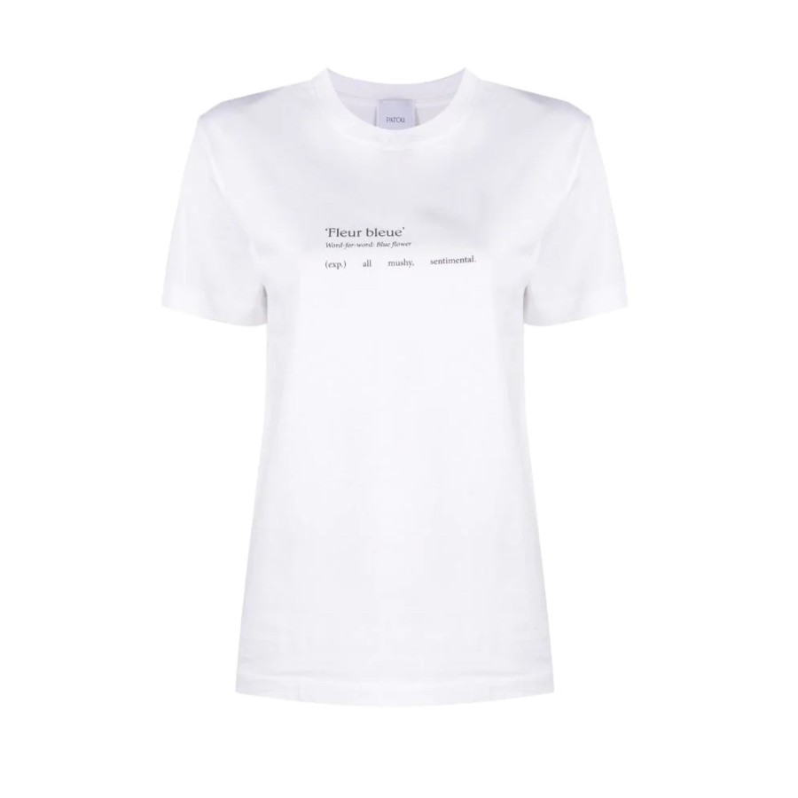 Patou Tops | Fleur Bleue Tee Shirt