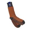 Leathersmith of London Socks | Kensington Ribbed Socks Burnt Orange/Slate