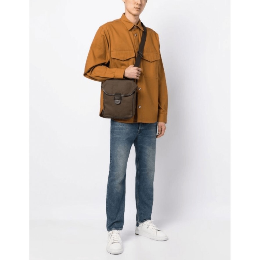 Leathersmith of London Bags | Canvas Crossbody Bag - Khaki