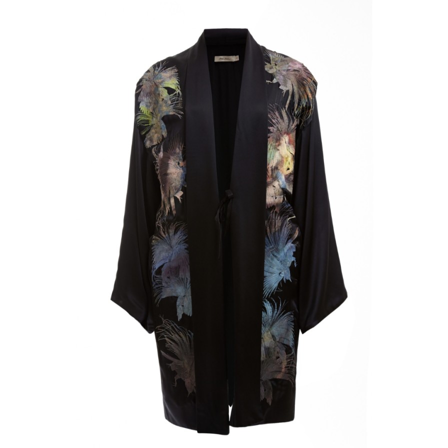 Alice Archer Coats | Davonna Short Kimono - Black