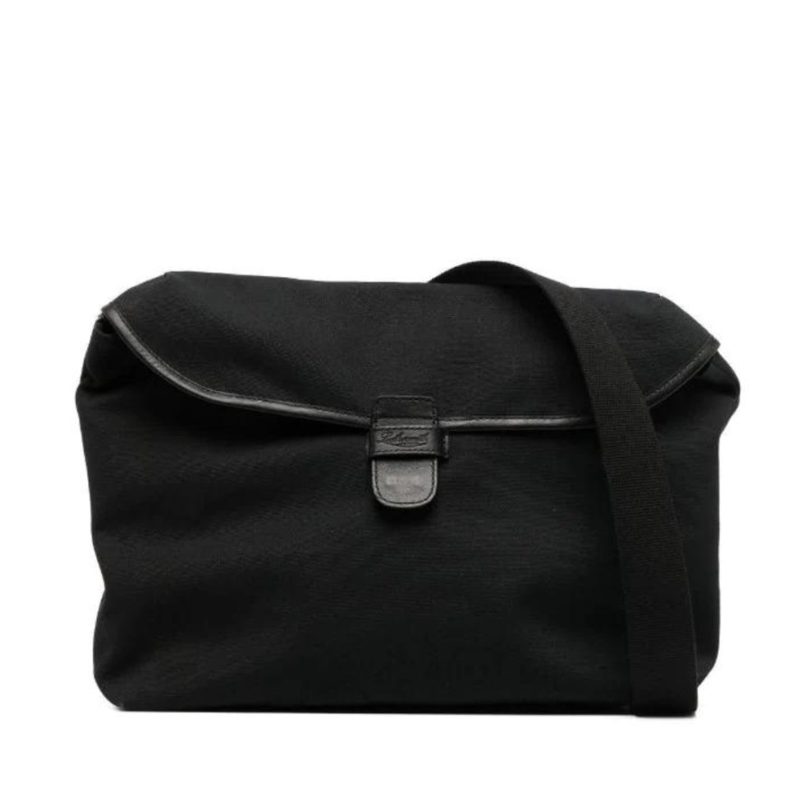 Leathersmith of London Bags | Canvas Plain Messenger Bag - Black