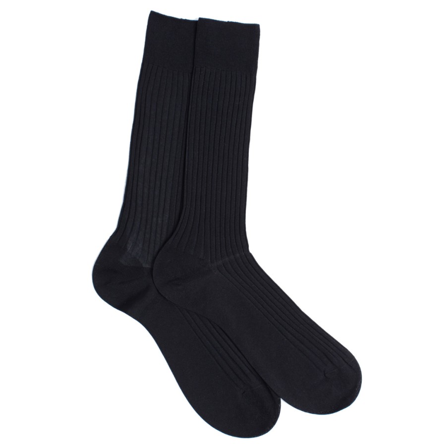 Leathersmith of London Socks | Danvers Black Socks