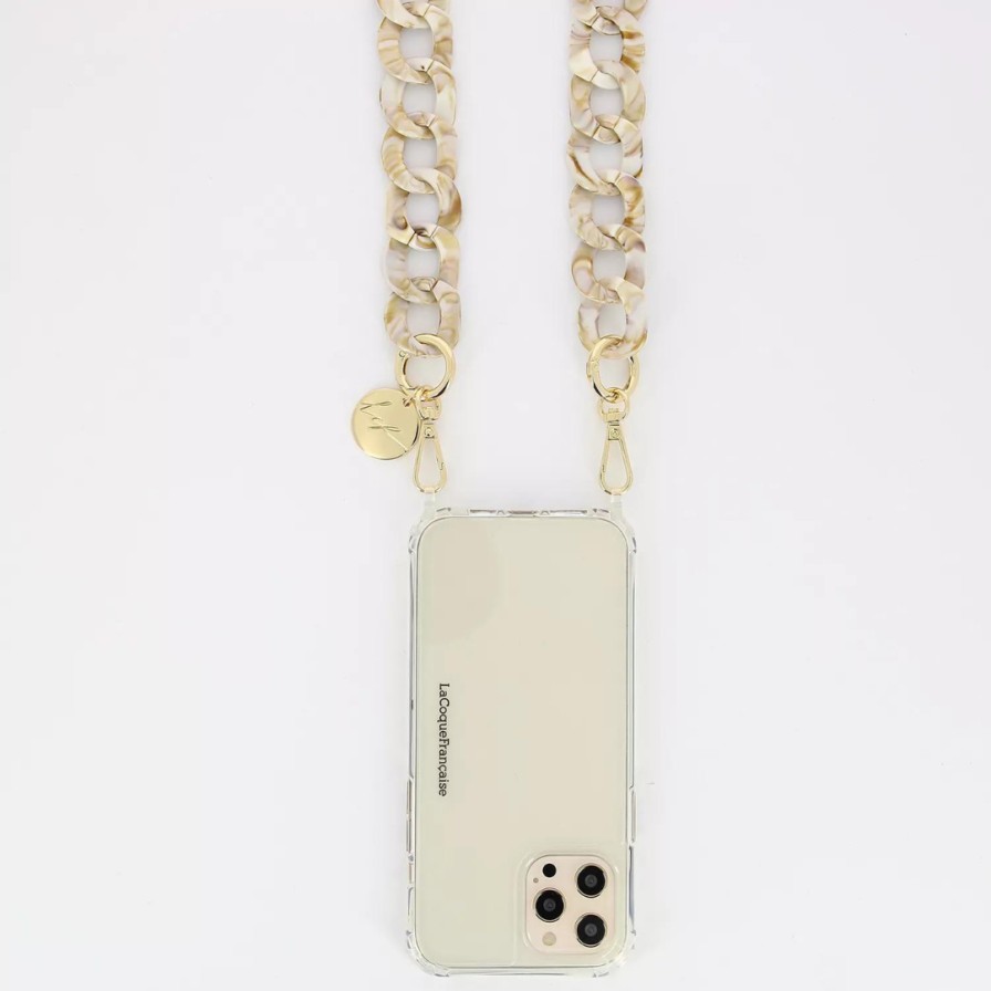 LA COQUE FRANCAISE Phone Chains | Alice Beige Shell