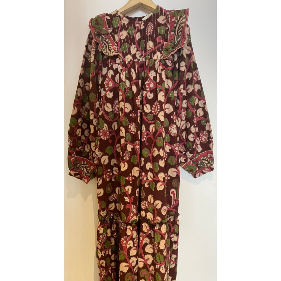 V DE VINSTER Dresses | Sun Dress Flower Print Burgundy