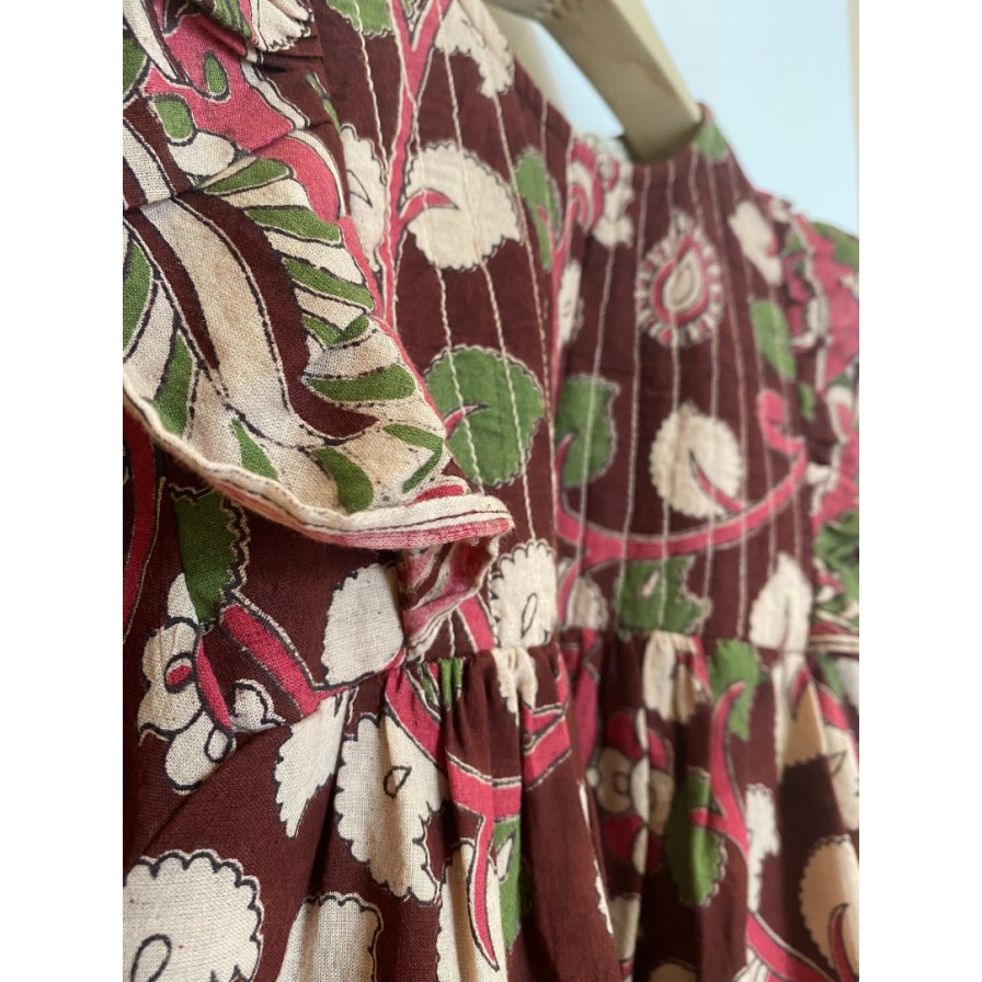 V DE VINSTER Dresses | Sun Dress Flower Print Burgundy