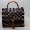 Portuguese Handmade Bag Bags | Traditional Straw Bag - Purple Small