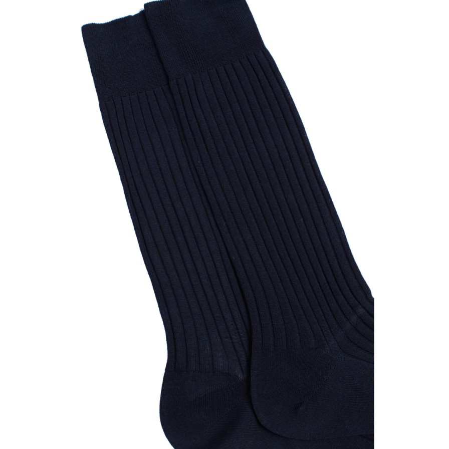 Leathersmith of London Socks | Danvers Navy Socks