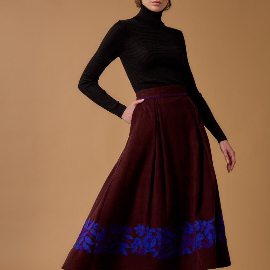 THIERRY COLSON Skirts | Wynona Skirt Chocolate