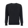 Leathersmith of London Knitwear | Jessen Crew Pullover - Charcoal