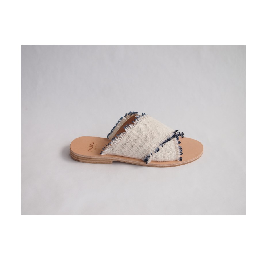 Atelier Fauvel Shoes | Eyelash Black Sandal