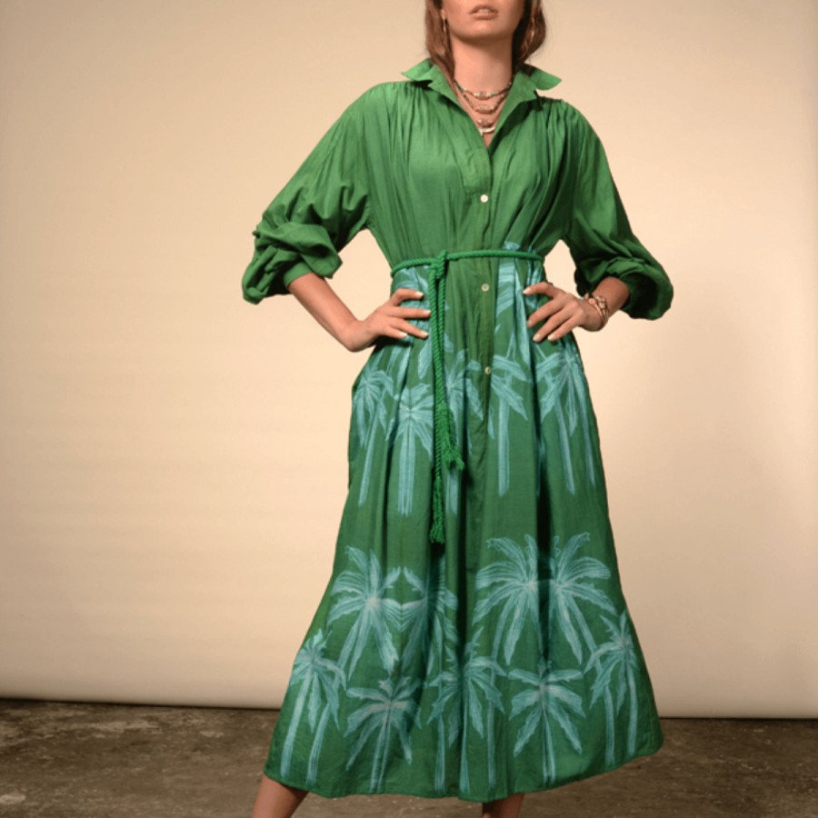 V DE VINSTER Dresses | Palm Dress Green