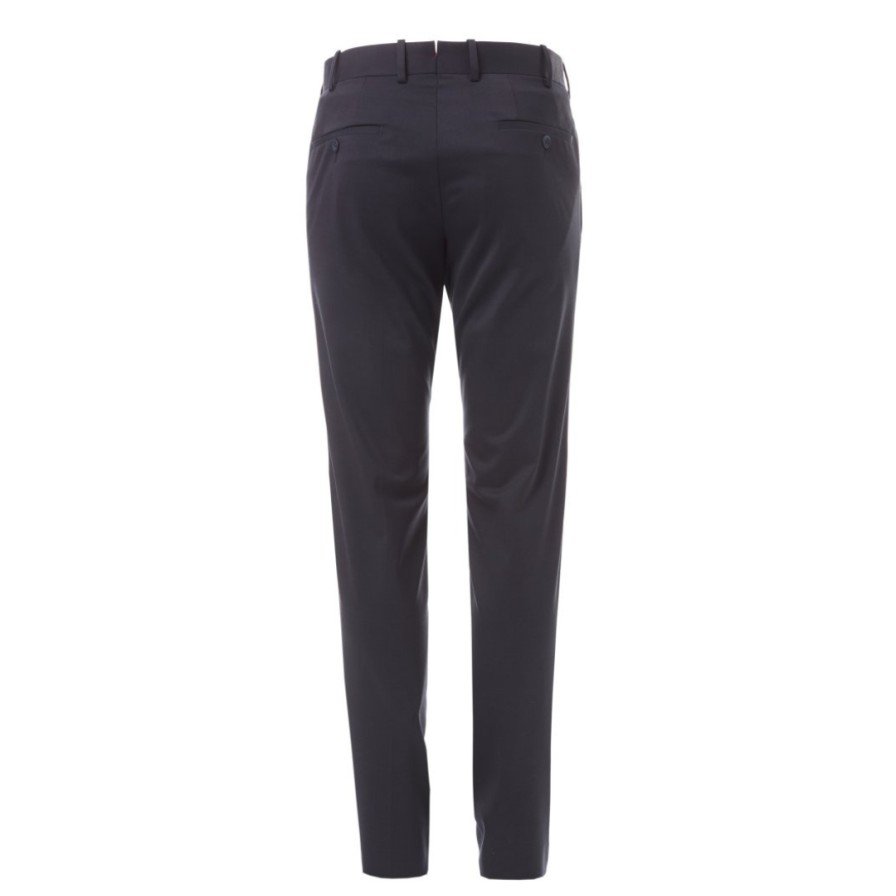 Leathersmith of London Trousers | Black Slim Poplin Pant