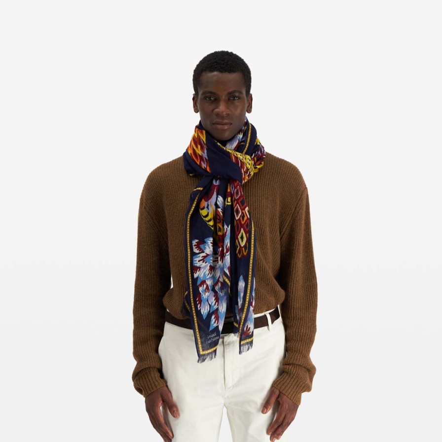 INOUI EDITIONS Scarves | Scarf Hulule Navy Bleu Marine