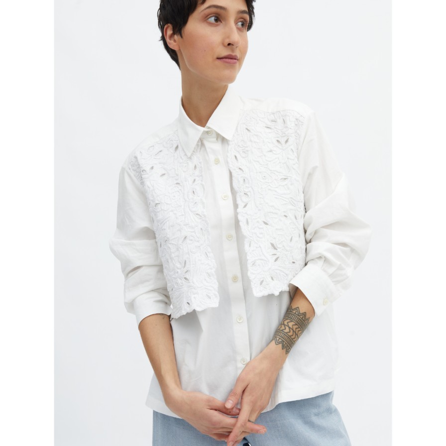 MII COLLECTION Tops | Greta Anoushka Shirt White