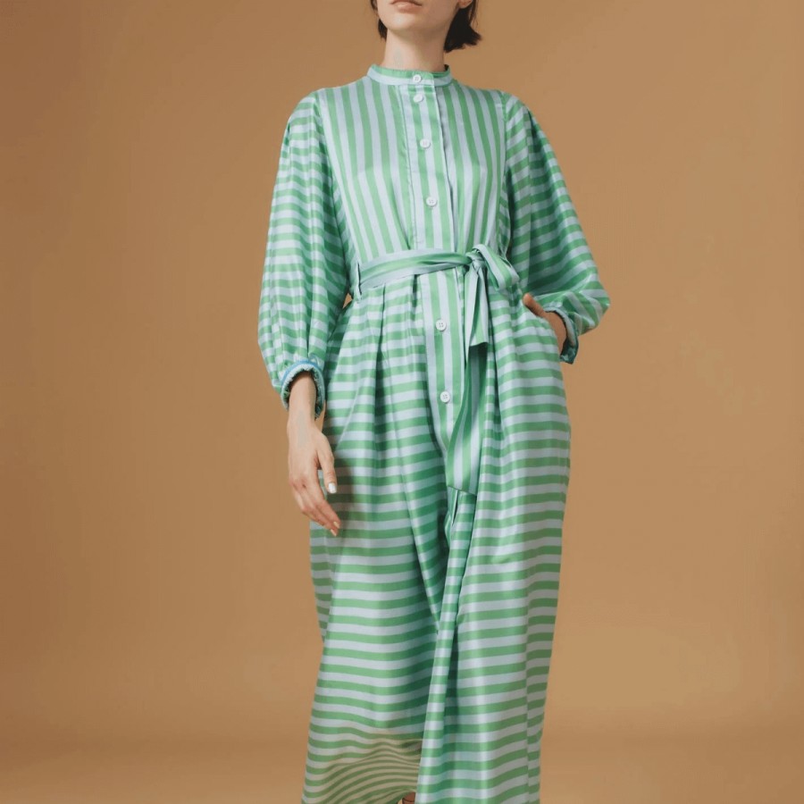 THIERRY COLSON Dresses | Yvonne Calf Dress Emerald