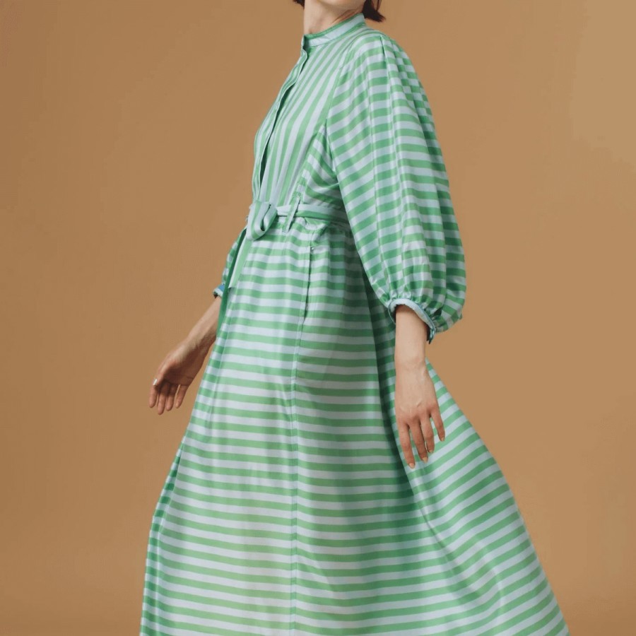 THIERRY COLSON Dresses | Yvonne Calf Dress Emerald