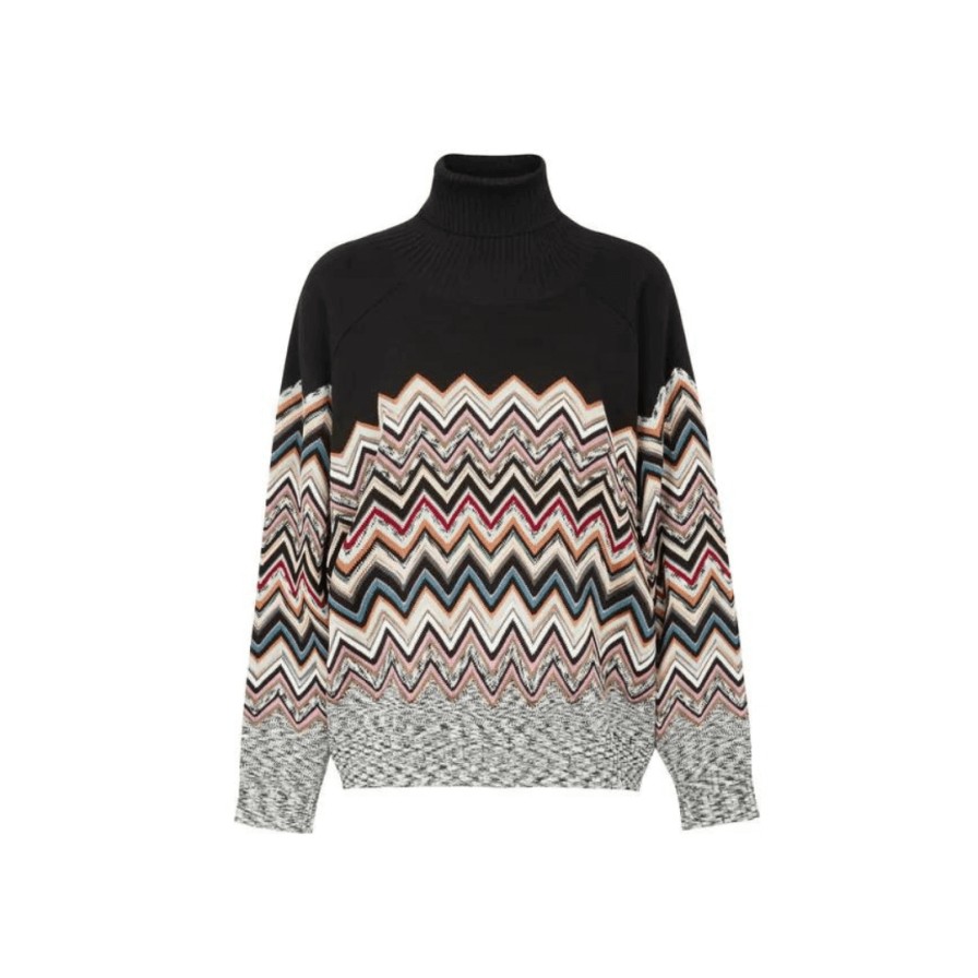 MISSONI Knitwear | Zigzag Sweater Black Multi