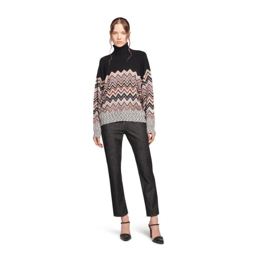 MISSONI Knitwear | Zigzag Sweater Black Multi