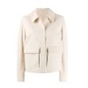 Yves Salomon Coats | Cream Suede Jacket