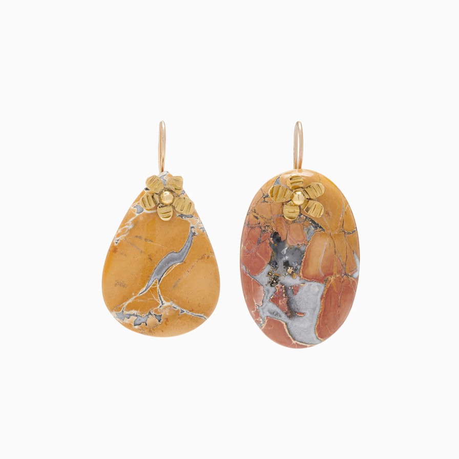 ULLA JOHNSON Jewellery | Hammered Stone Earrings Beige