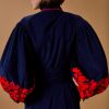 THIERRY COLSON Dresses | Yvonne Midi Dress Navy/Red