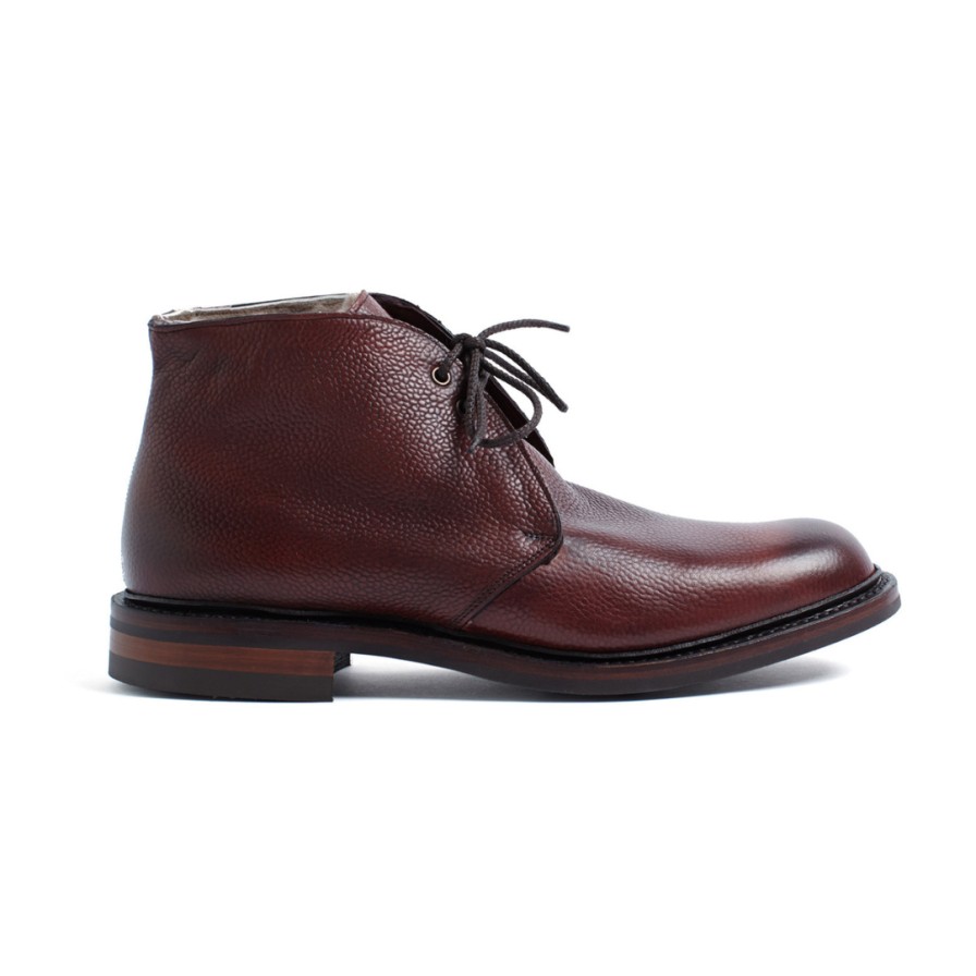 Leathersmith of London Shoes | Shackleton Fur - Burgundy