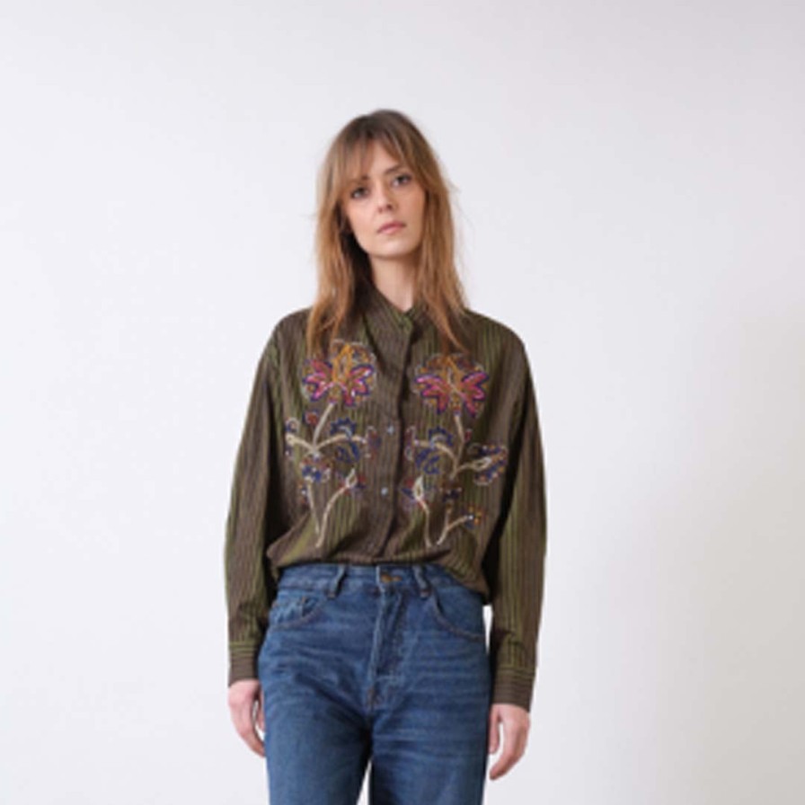 V DE VINSTER Shirts | Billie Rosa Blouse Khaki