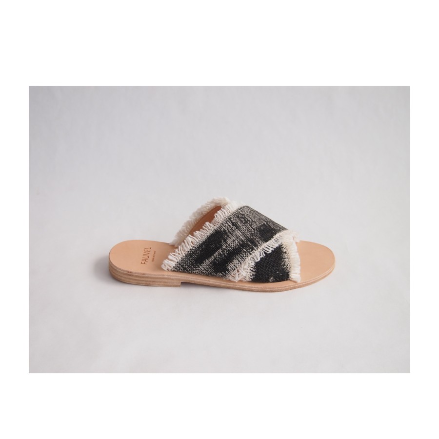 Atelier Fauvel Shoes | Brush Black Sandal