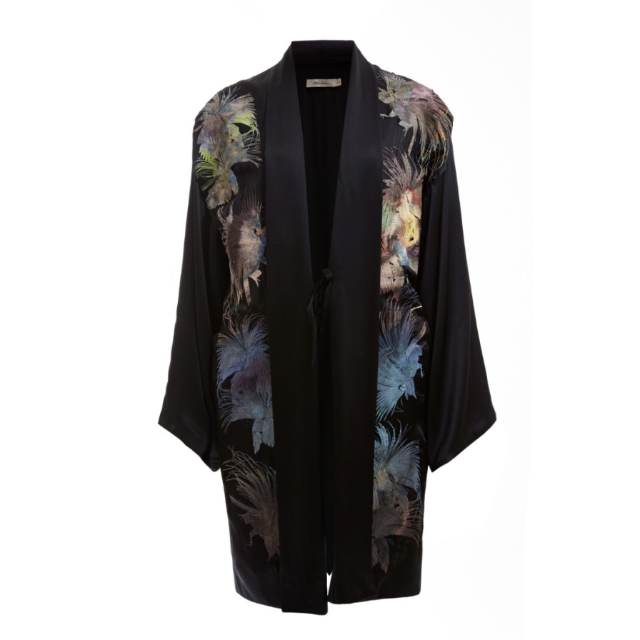 Alice Archer Jackets | Davonna Short Kimono - Black