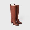 RODEBJER Shoes | Dolores Leather Boots Hazelnut