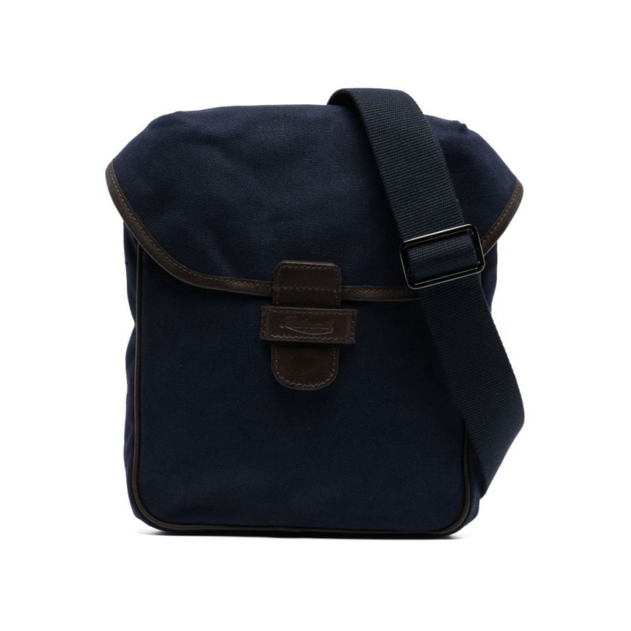 Leathersmith of London Bags | Canvas Crossbody Bag - Navy