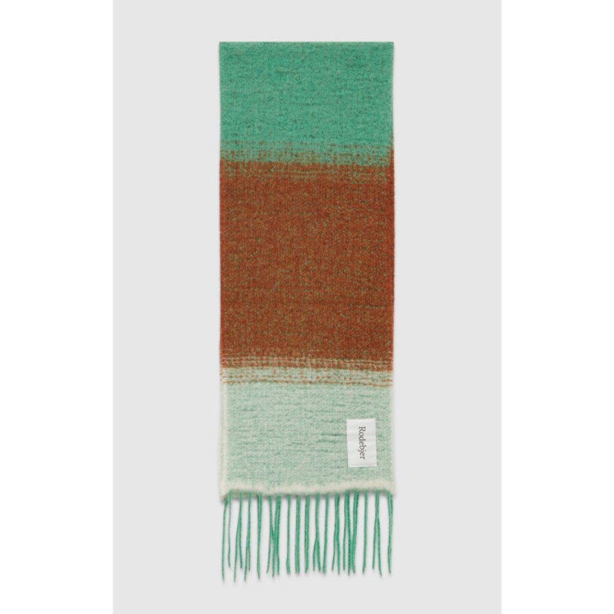 RODEBJER Scarves | Beau Scarf Seafoam Green/Rust