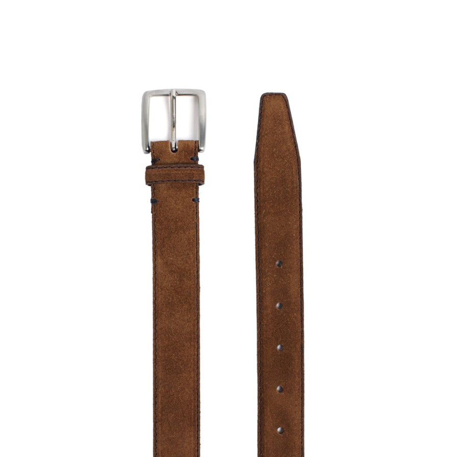 Leathersmith of London Belts | Suede Belt - Brown