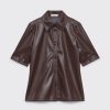 RODEBJER Tops | Devy Leather Top Chocolate